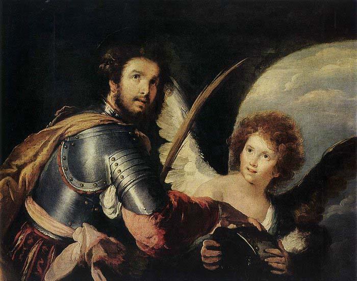 Bernardo Strozzi St Maurice and the Angel Sweden oil painting art